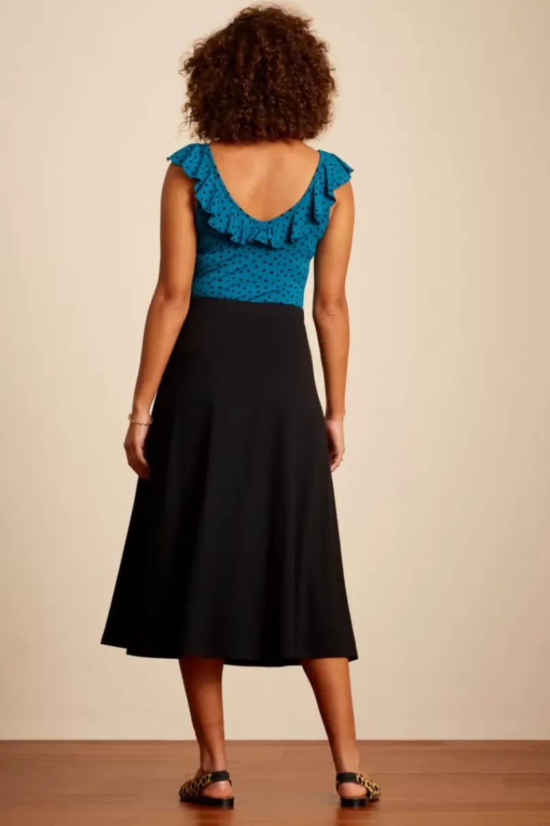 King Louie Tops & Shirts<Vicky Ruffle Top Farola Bay Blue