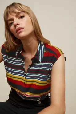 King Louie Blouses<Viv Blouse Maxim Stripe Black