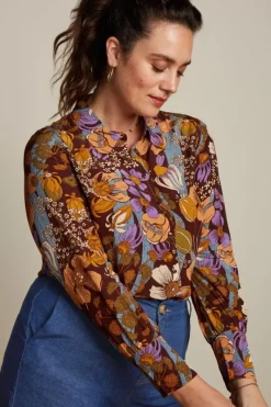 King Louie Blouses<Winona Blouse Nifty Rum Brown
