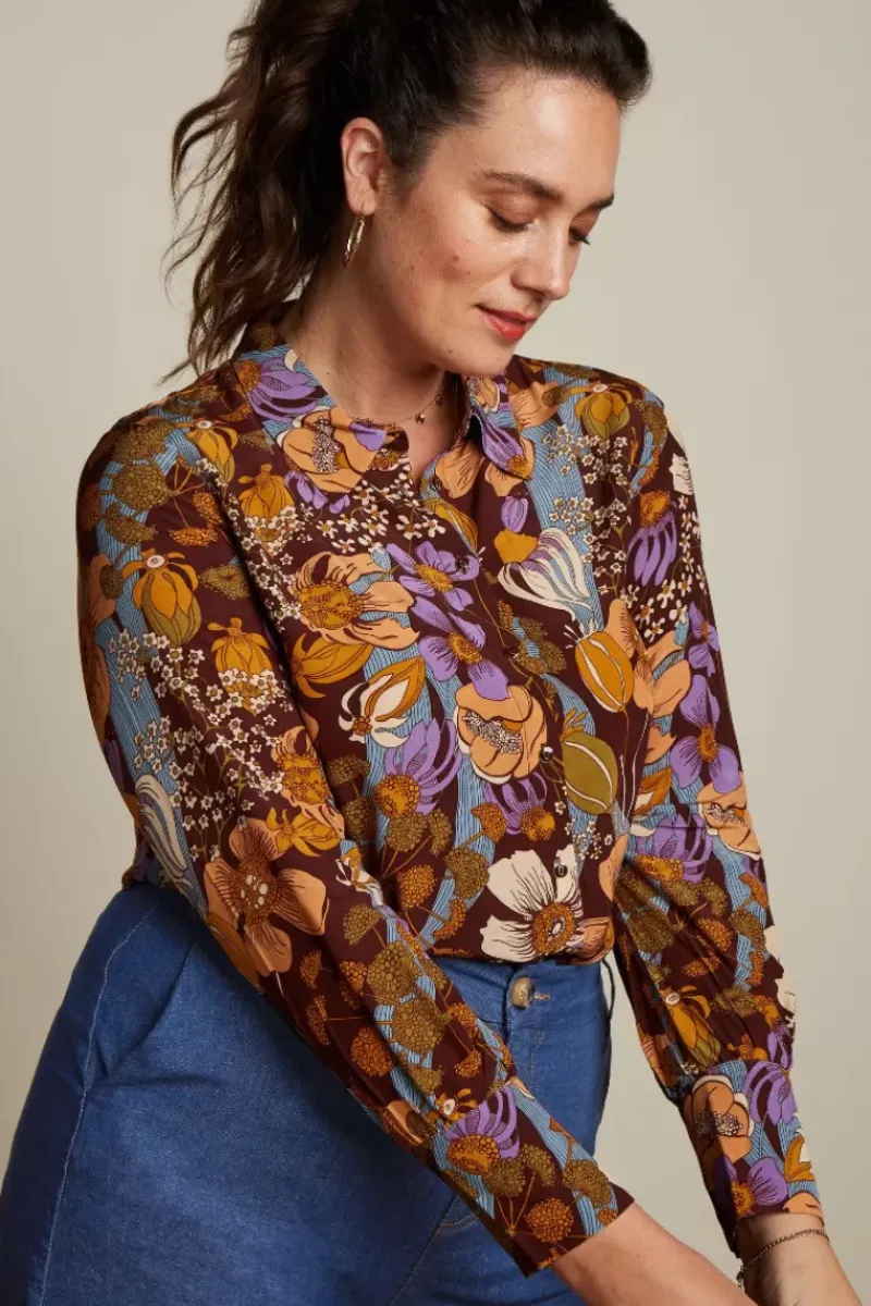 King Louie Blouses<Winona Blouse Nifty Rum Brown
