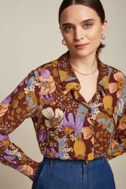 King Louie Blouses<Winona Blouse Nifty Rum Brown