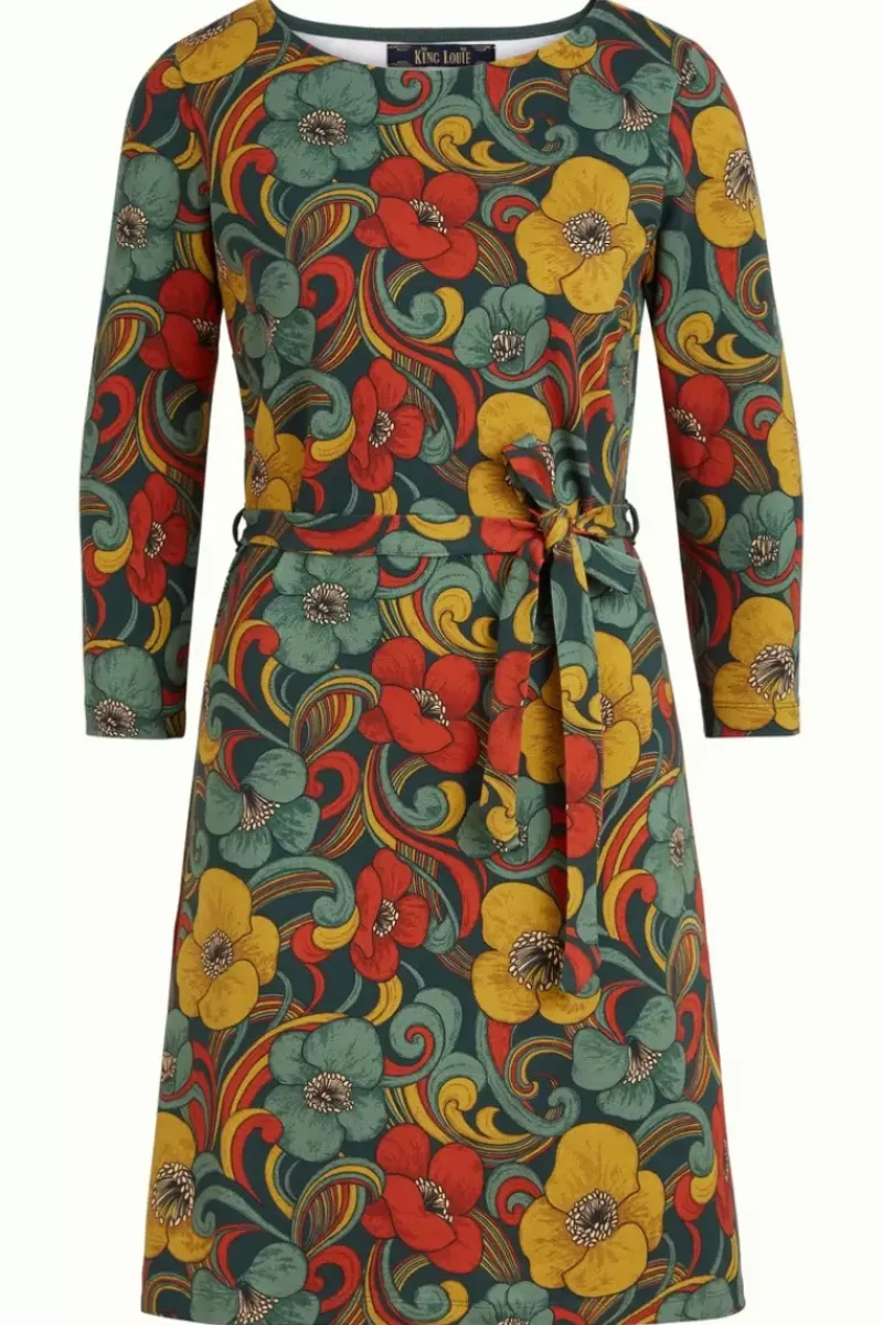 King Louie Jurken<Zoe Dress Uptown Pine Green