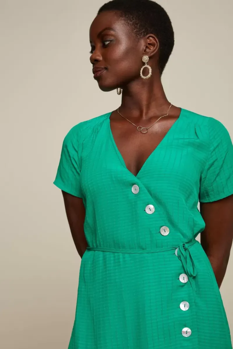 King Louie Jurken<Zuma Wrap Short Dress Sandy Amber Green
